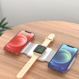 Ceļotāja 3-in-1 lādētājs (balts)