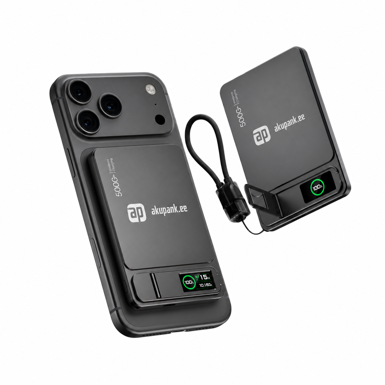 Īpaši plāns ārējais akumulators ar statīvu “F15-5k” (5000 mAh) (Copy)